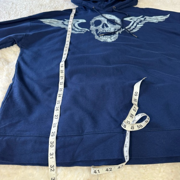 Robert Graham Witchmount Hoodie Graphic Skull Blue Size XL Tall Item B7413 - Picture 6 of 11